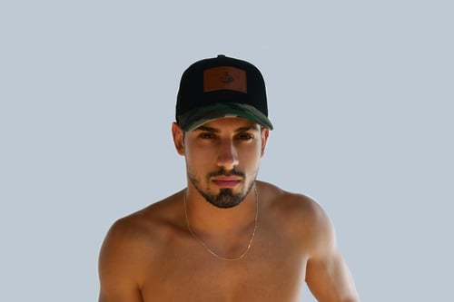 Image of Leathered logo cap