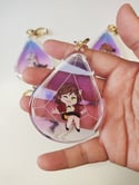 Tears of Themis Transparent Gradient Epoxy Glitter Acrylic Charms | 3"