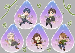 Image of [CLEARANCE] Tears of Themis Iridescent Epoxy Acrylic Charms | 2.5"
