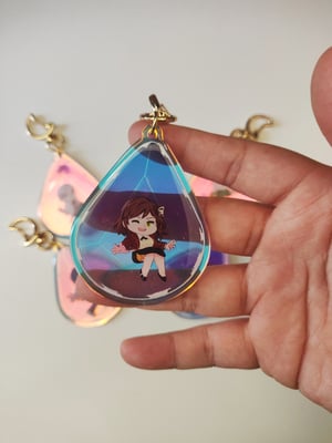 Image of [CLEARANCE] Tears of Themis Iridescent Epoxy Acrylic Charms | 2.5"