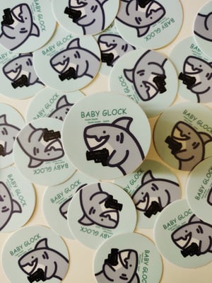 Image of Baby Glock Button and Sticker