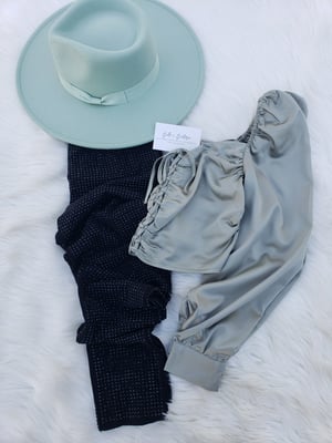 Image of Black Rhinestone Pants