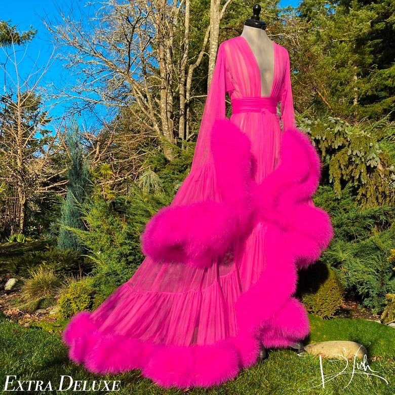 Image of Shocking Pink "Cassandra" Dressing Gown
