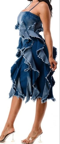 Image 2 of Denim Ruffle Dress
