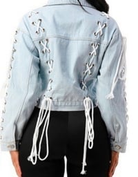 Image 1 of Tie Denim Jacket