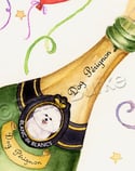 "Dog Pérignon" New Year's cards (10-pack)