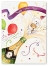 "Dog Pérignon" New Year's cards (5-pack)