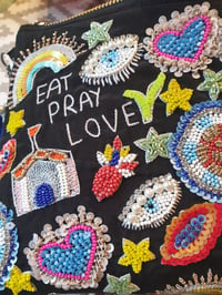 Image 1 of EAT PRAY LOVE- BLACK SET - HEAD BAND AND BAG