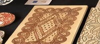 Image 3 of Ribbon lace light brown wall tile - 7”x9”