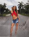 Cassie Lee Signed 8x10- Red Top