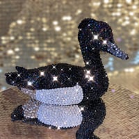Image 1 of Fully Crystallised Tufted Duck Figurine