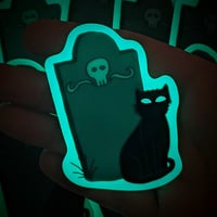 Image 4 of Glow in the Dark Graveyard Cat