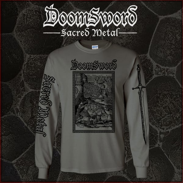 Image of DoomSword "Sacred Metal" GREY Longsleeve shirt