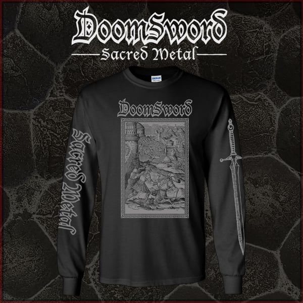 Image of DoomSword "Sacred Metal" BLACK Longsleeve shirt