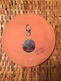 Image 2 of Small round butterfly lace tile - terra cotta 6”