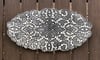 Black and white medallion lace wall tile - 17”