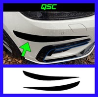 X2 Vw Golf Mk7.5 R Front Bumper Vent Crease Inlay Decal Sticker (QSC)