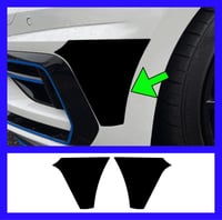 X2 Vw Golf Mk7.5 R Front Bumper Vent Corner  Inlay Decal Sticker (QSC)