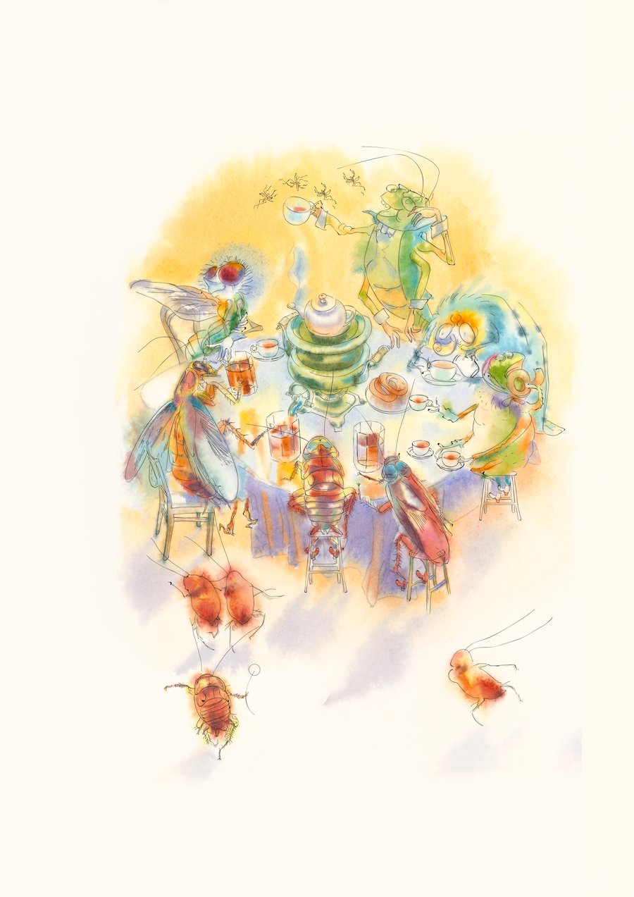 Image of FACSIMILE PRINT «VLIEGJES VERJAARDAG»