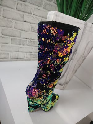 Image of PURPLE MULTI CELEBRATION SPARKLY BOOT