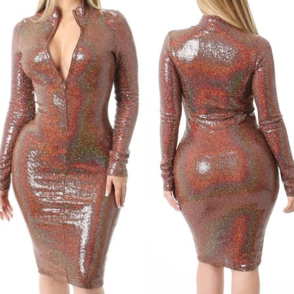 Image of Chocolatte shimmer dress