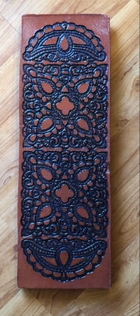 Image 1 of Terra cotta arched lace wall tile  5” x 15”