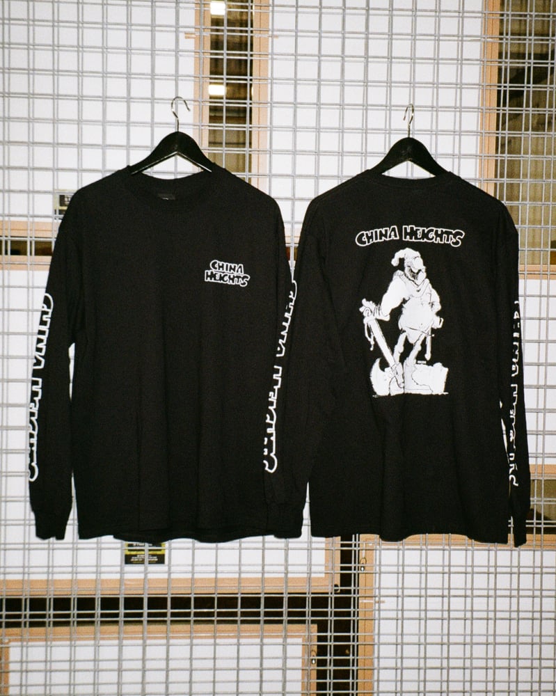 Image of Bode 'Executioner' Black Longsleeve T-shirt