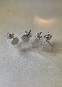 Image 1 of Ear Studs sets Triangle or Hexagon