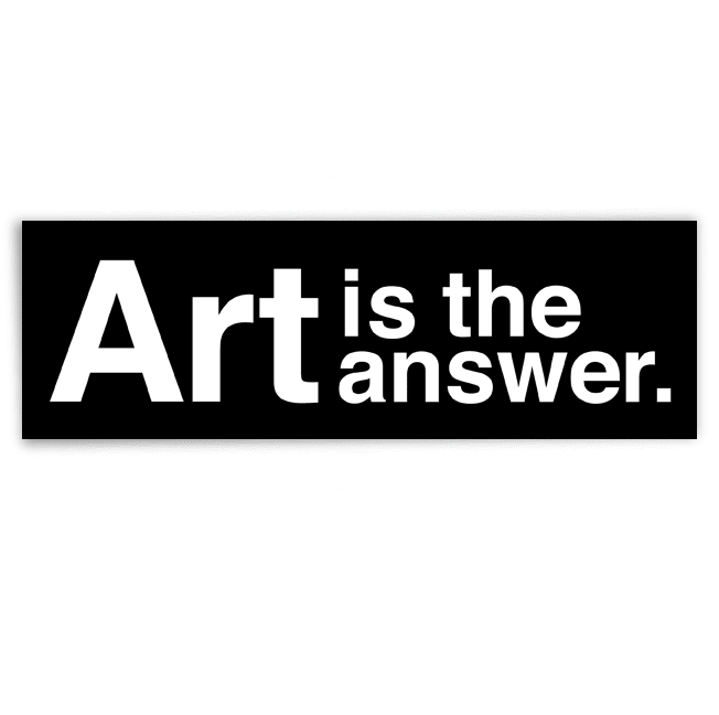 Image of Art is the answer. sticker