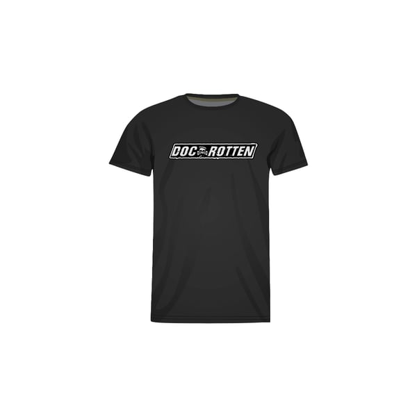 Image of Doc Rotten T-Shirt Black/White Logo