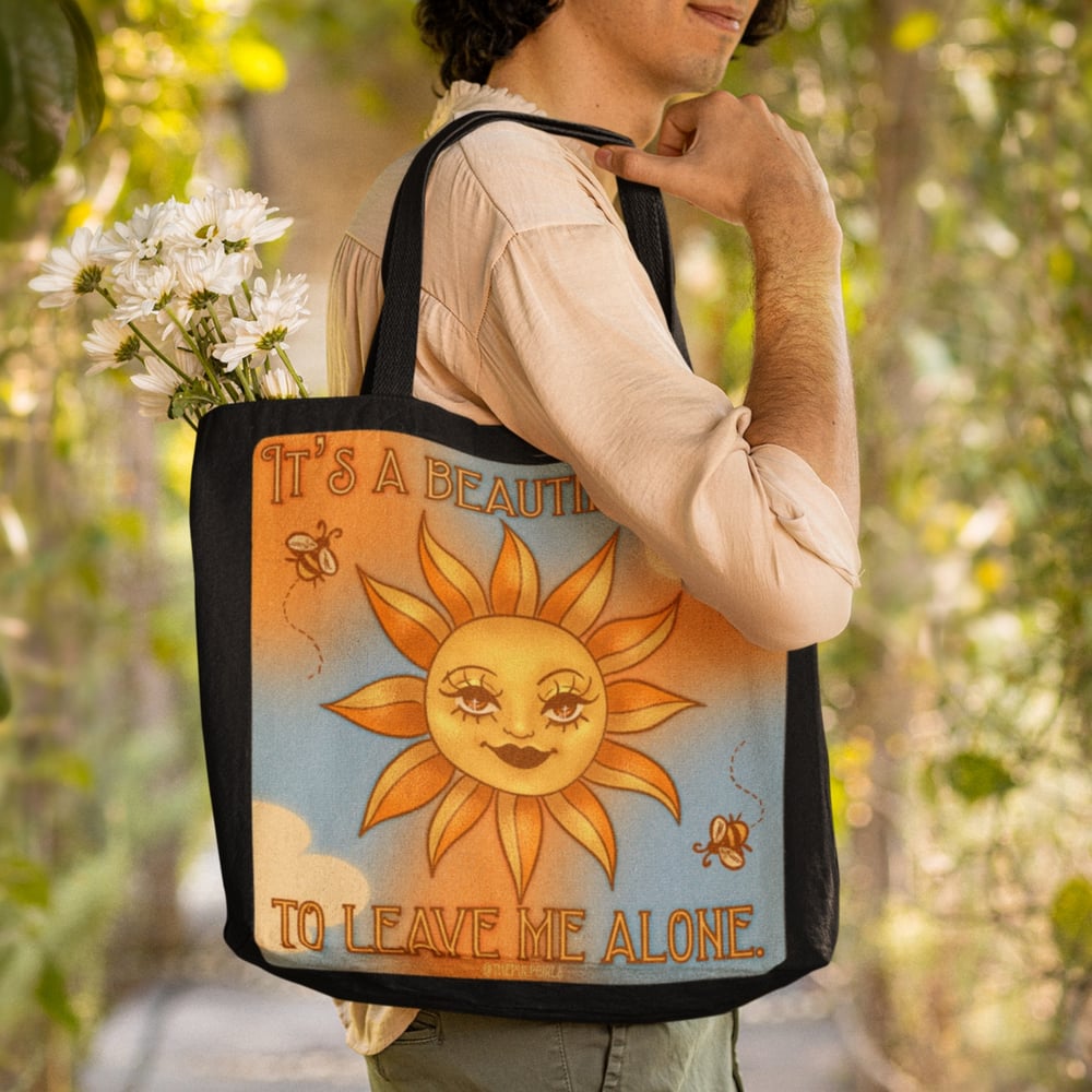 Image of IT'S A BEAUTIFUL DAY TOTE BAG