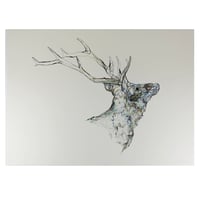 Image 1 of Mineral Stag screen print 'pale blues'