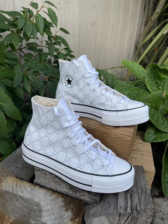 Converse Ice White Gucci Acrylic Kicks