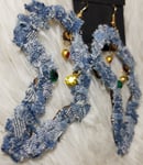 Image 2 of Tasty Raw Edge Denim “Africa” Earrings