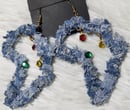 Image 3 of Tasty Raw Edge Denim “Africa” Earrings