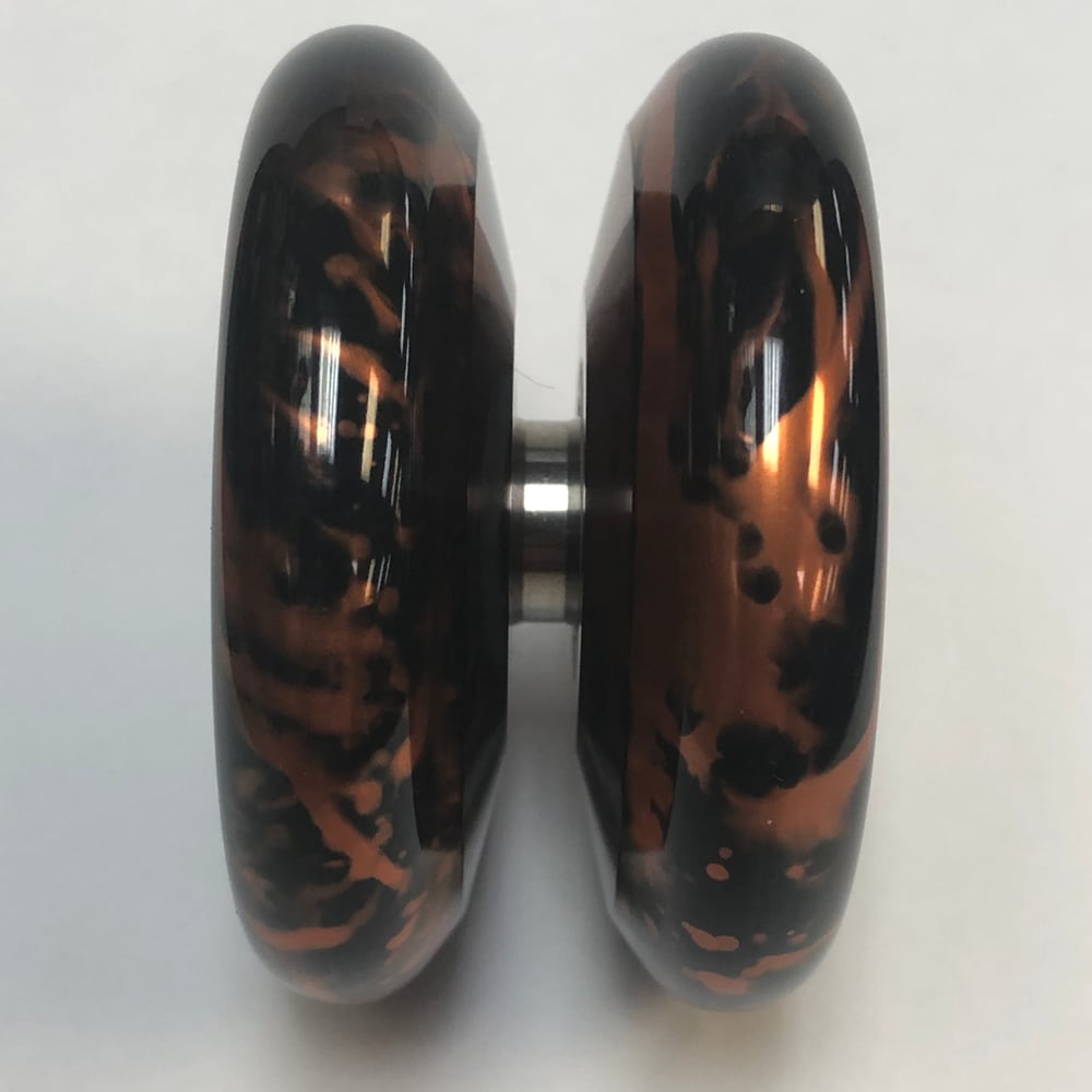 Image of Starfire tortoise shell with black hubstacks