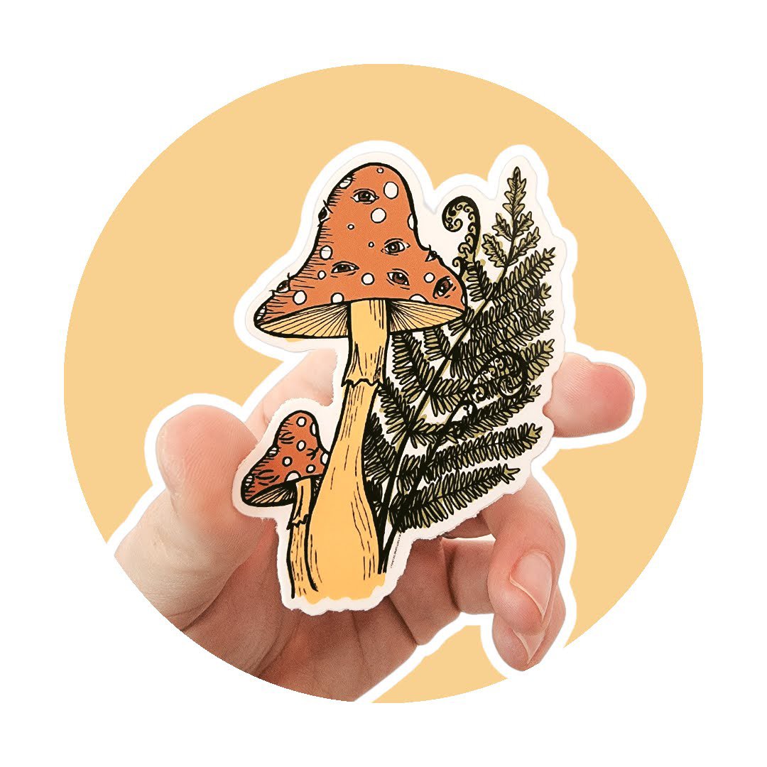 Sentient Mushroom Sticker