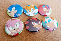 Image 1 of Speed Hedgehog 1.5'' Pinback Buttons (2021)