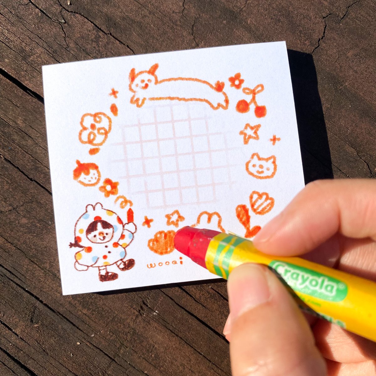 Let's Draw Memo Pad wooqiart