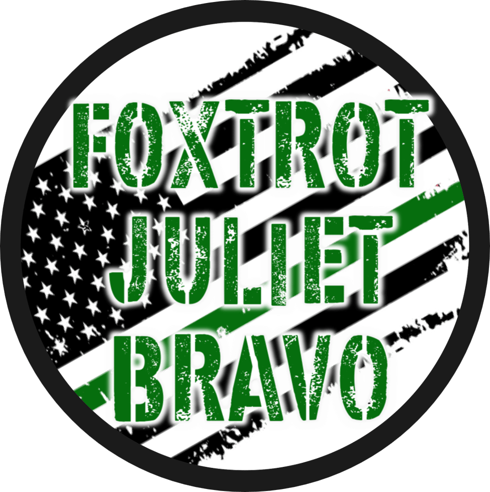 Image of FOXTROT JULIET BRAVO ~ 3X3 CLEAR DECAL