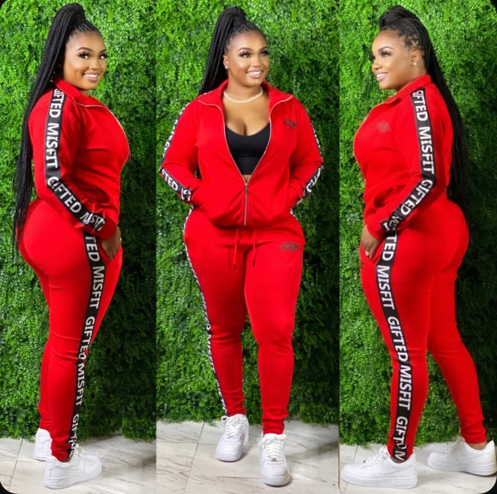 Image of Red GIFTED MISFIT sweatsuit 