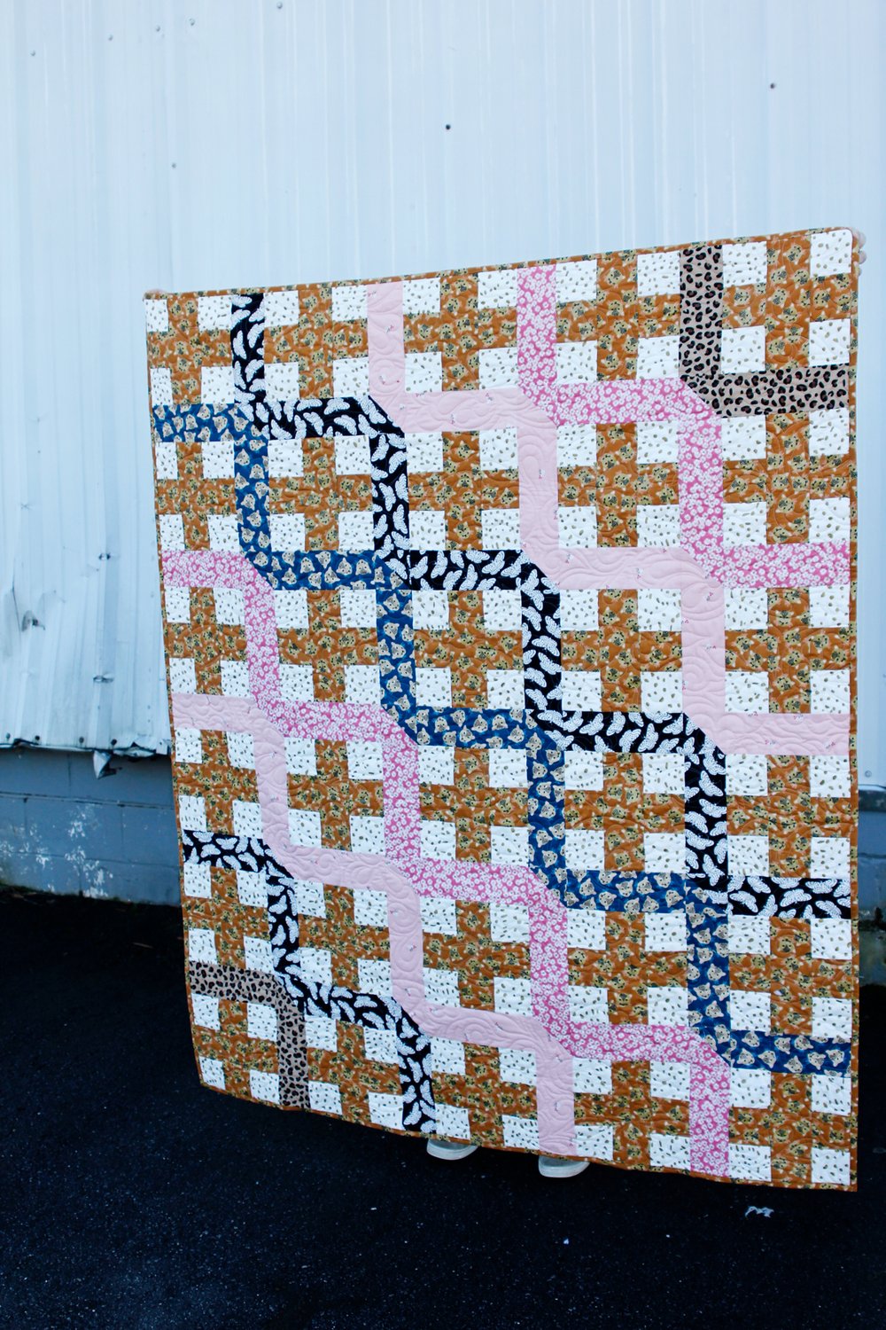 Image of PLAID RIBBON QUILT PDF pattern
