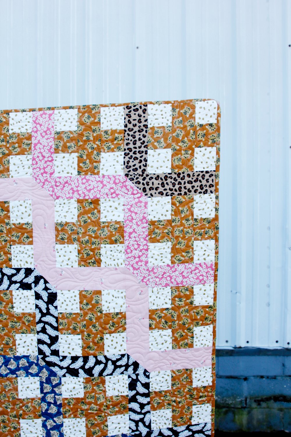 Image of PLAID RIBBON QUILT PDF pattern