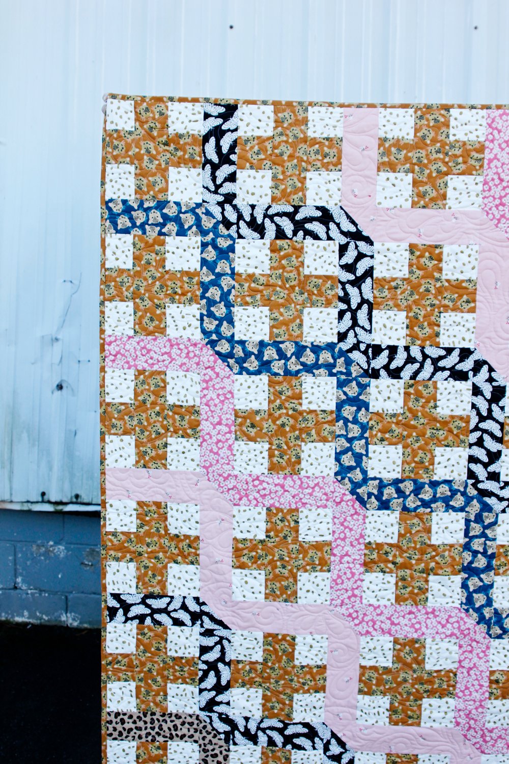 Image of PLAID RIBBON QUILT PDF pattern