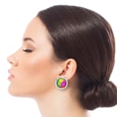 Image 2 of Crystal Stud Earrings (Multi)