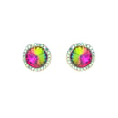 Image 1 of Crystal Stud Earrings (Multi)