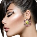 Image 1 of Crystal Earrings (Multi)