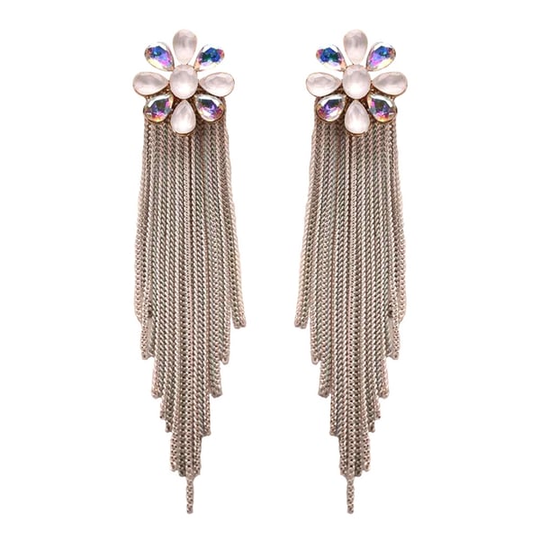 Image of Flower Fringe Earrings