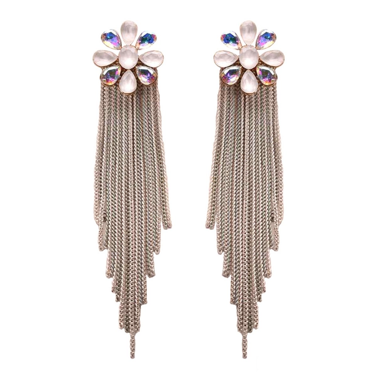 Image of Flower Fringe Earrings