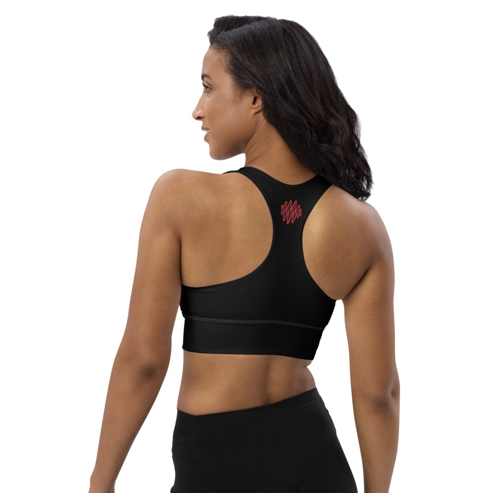 Medicate Cannabis Leaf Longline Sports Bra